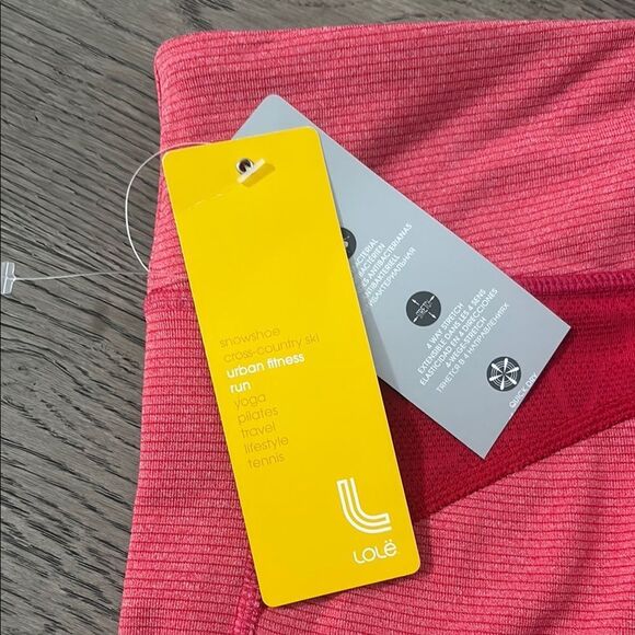 Lole Pink and Black Leggings Elastic Waistband size small NEW WITH TAGS - Picture 4 of 9